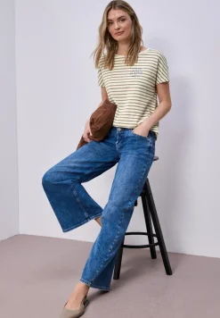 Dropped Shoulder Shirt mit Streifen