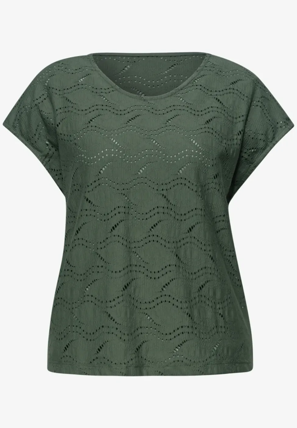 Dropped Shoulder Shirt mit Strukturmix
