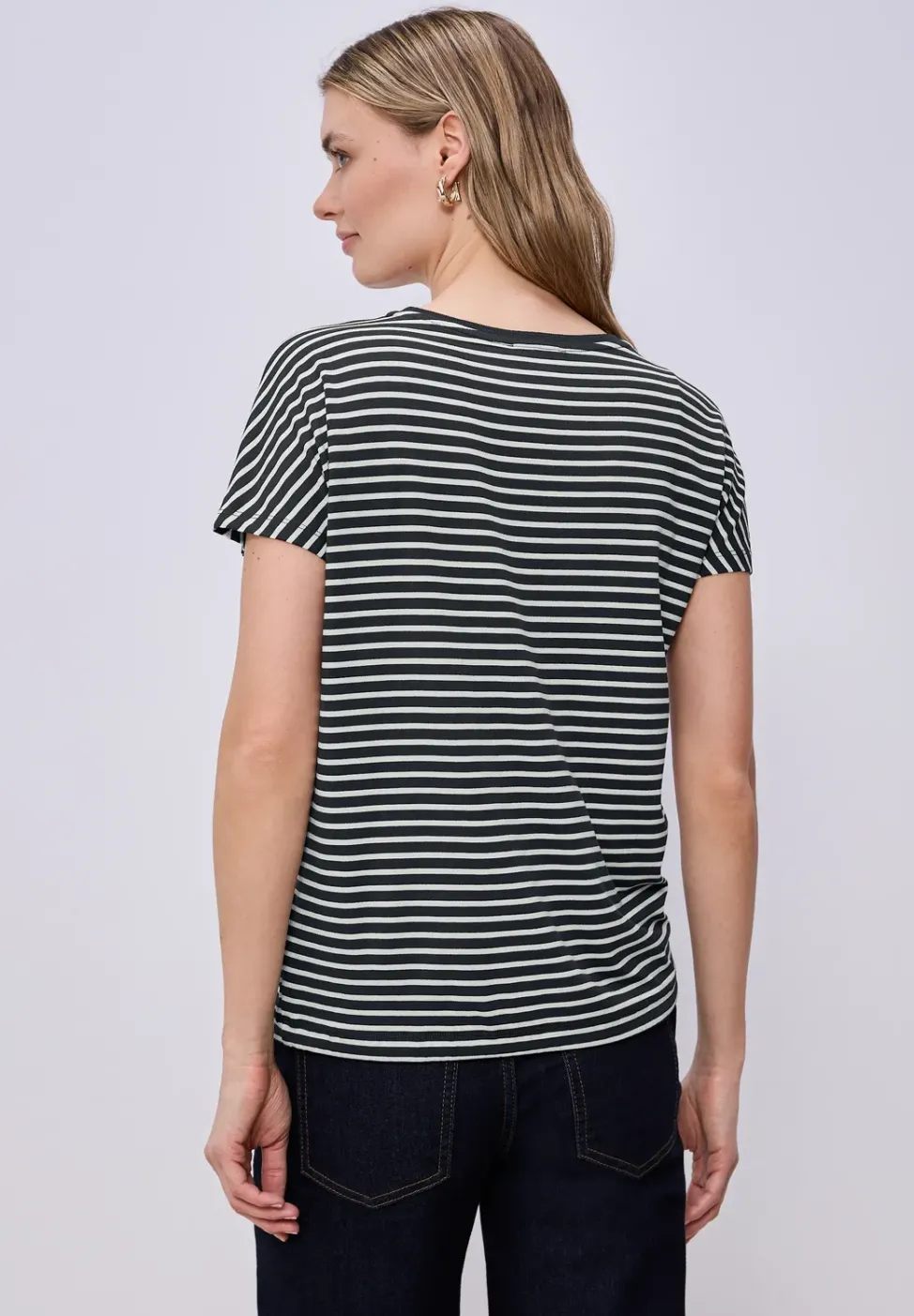 Dropped Shoulder Shirt mit Streifen