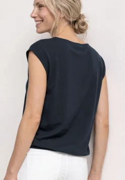 Dropped Shoulder Shirt mit U-Boot-Ausschnitt