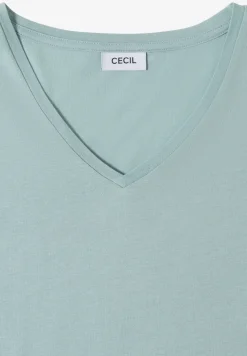 Dropped Shoulder Shirt mit V-Neck