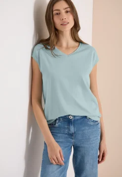 Dropped Shoulder Shirt mit V-Neck