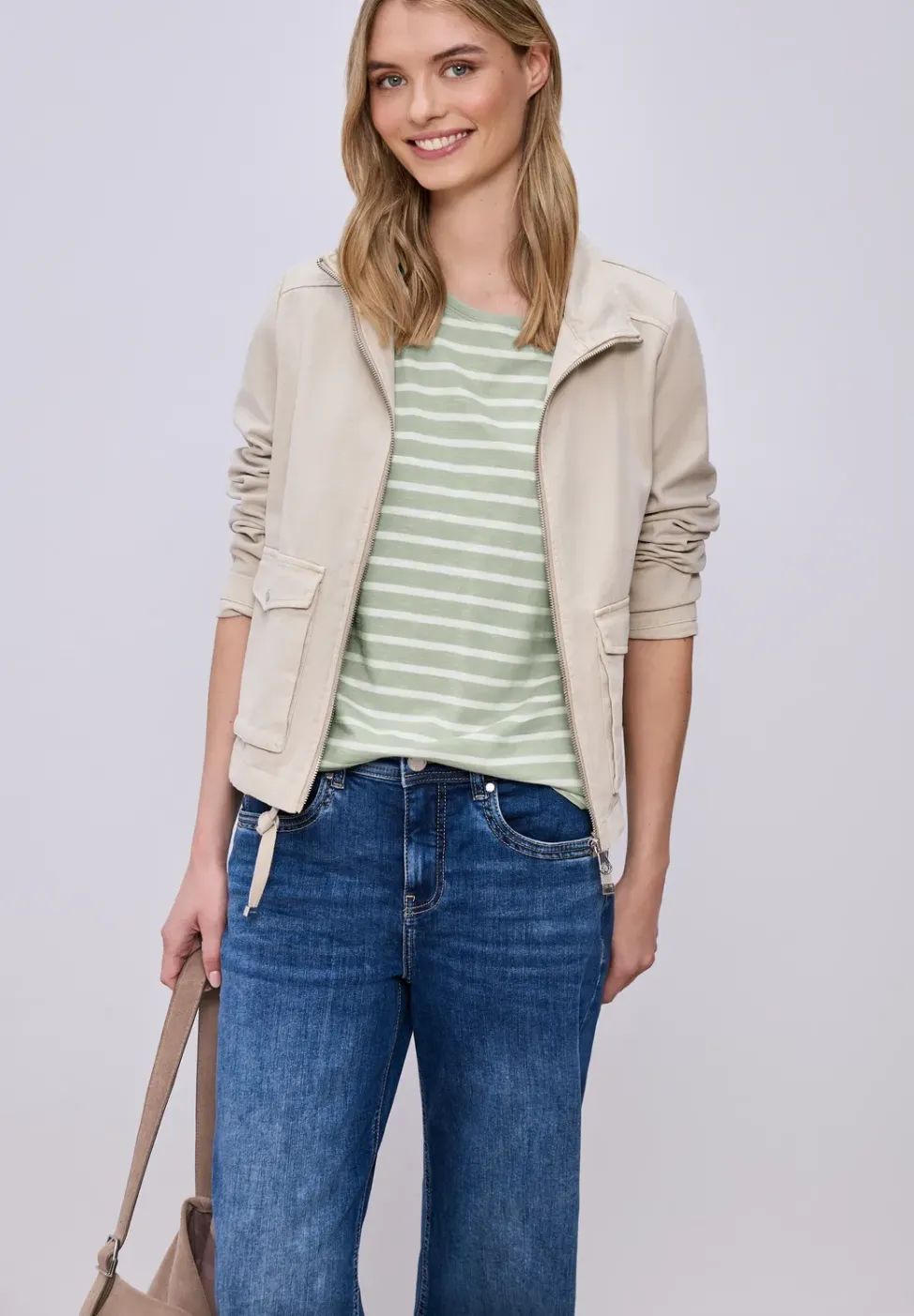 Dropped Shoulder T-Shirt mit Streifen