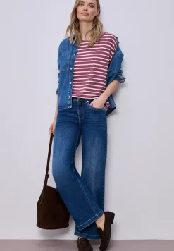 Dropped Shoulder T-Shirt mit Streifen
