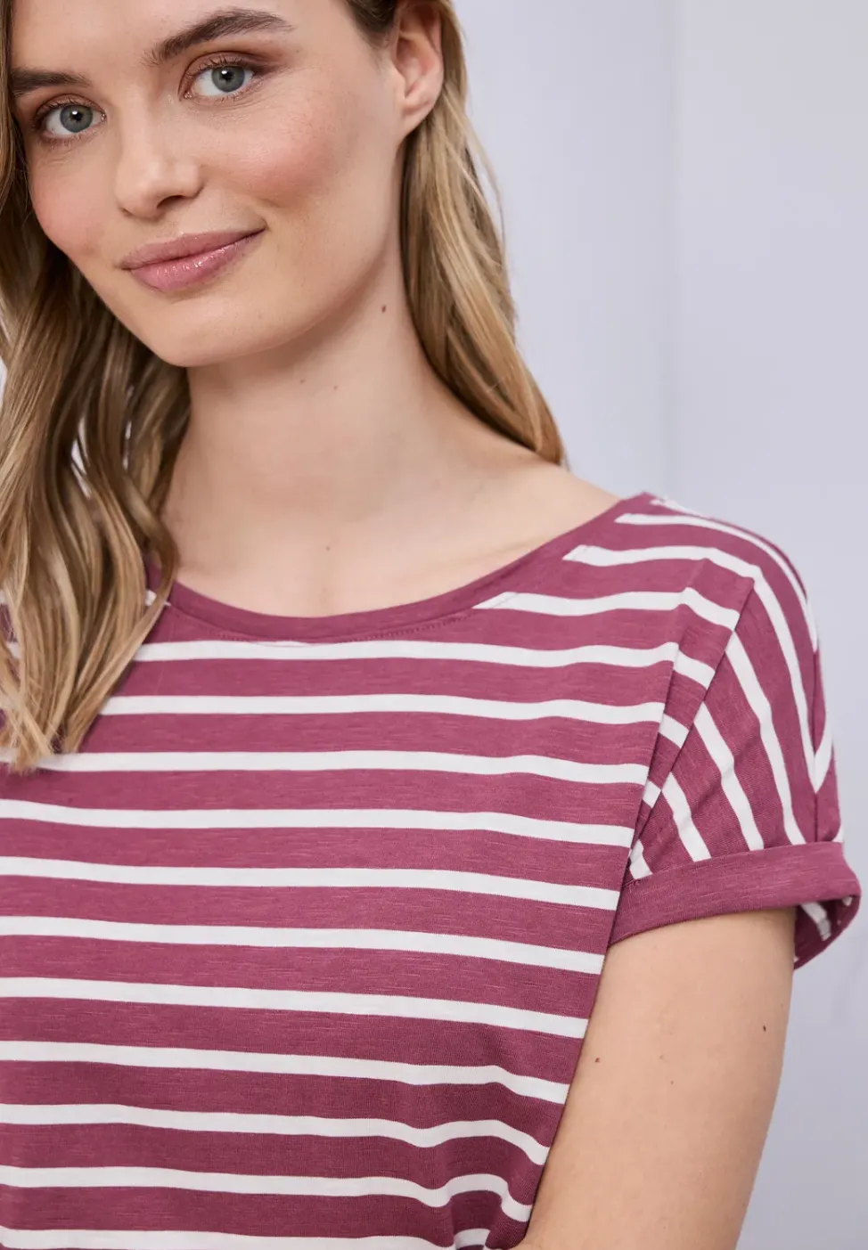 Dropped Shoulder T-Shirt mit Streifen