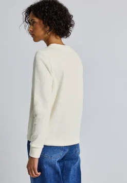 Feincord-Shirt mit Wording