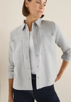Flanellbluse mit Nieten
