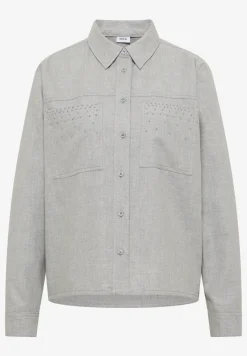 Flanellbluse mit Nieten