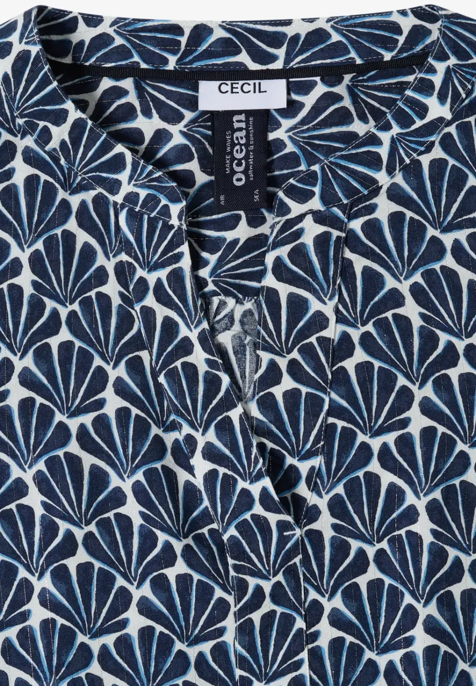 Gemusterte 3/4-Arm Bluse