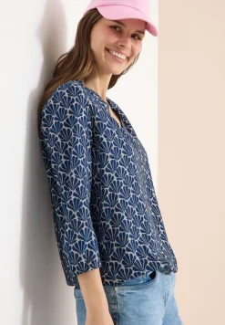 Gemusterte 3/4-Arm Bluse