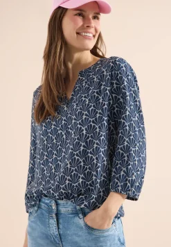 Gemusterte 3/4-Arm Bluse