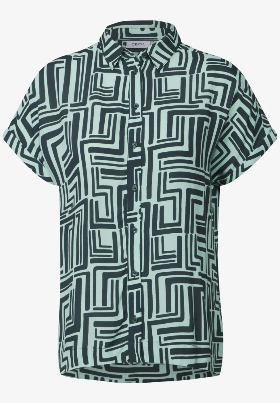 Gemusterte Hemdbluse