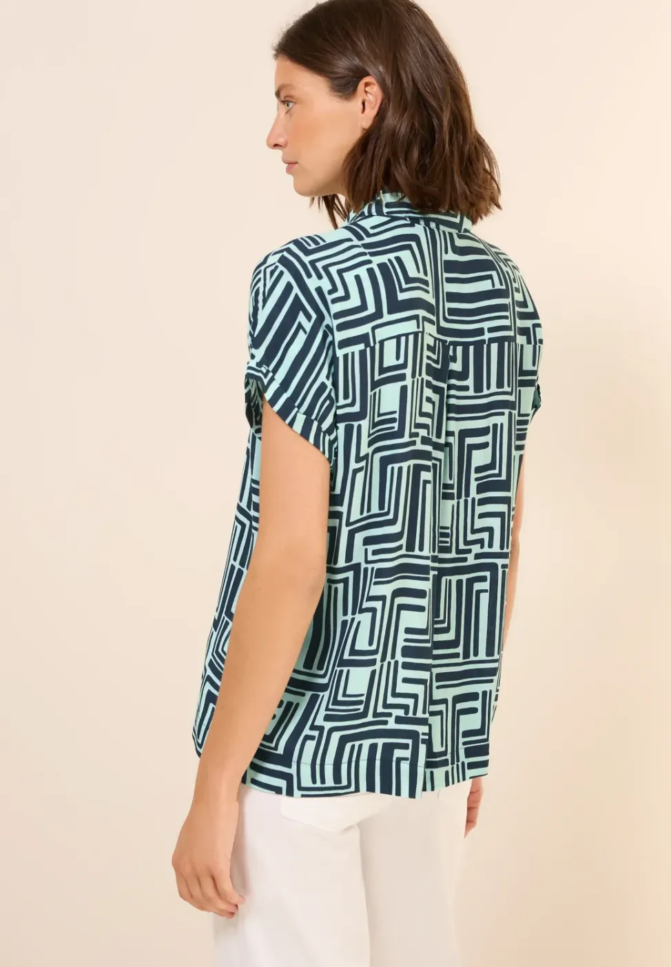 Gemusterte Hemdbluse
