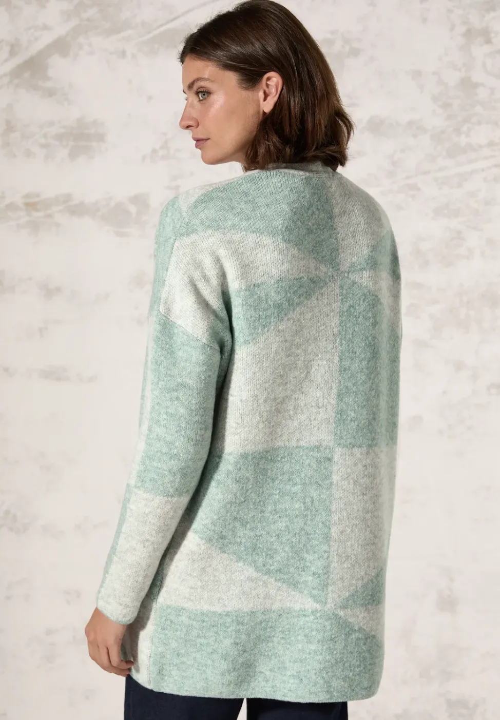 Gemusterte Strickjacke