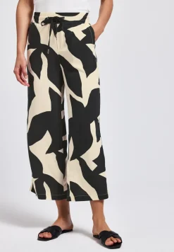 Gemusterte Wide Leg Hose