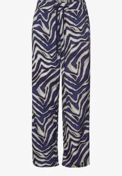 Gemusterte Wide Leg Hose