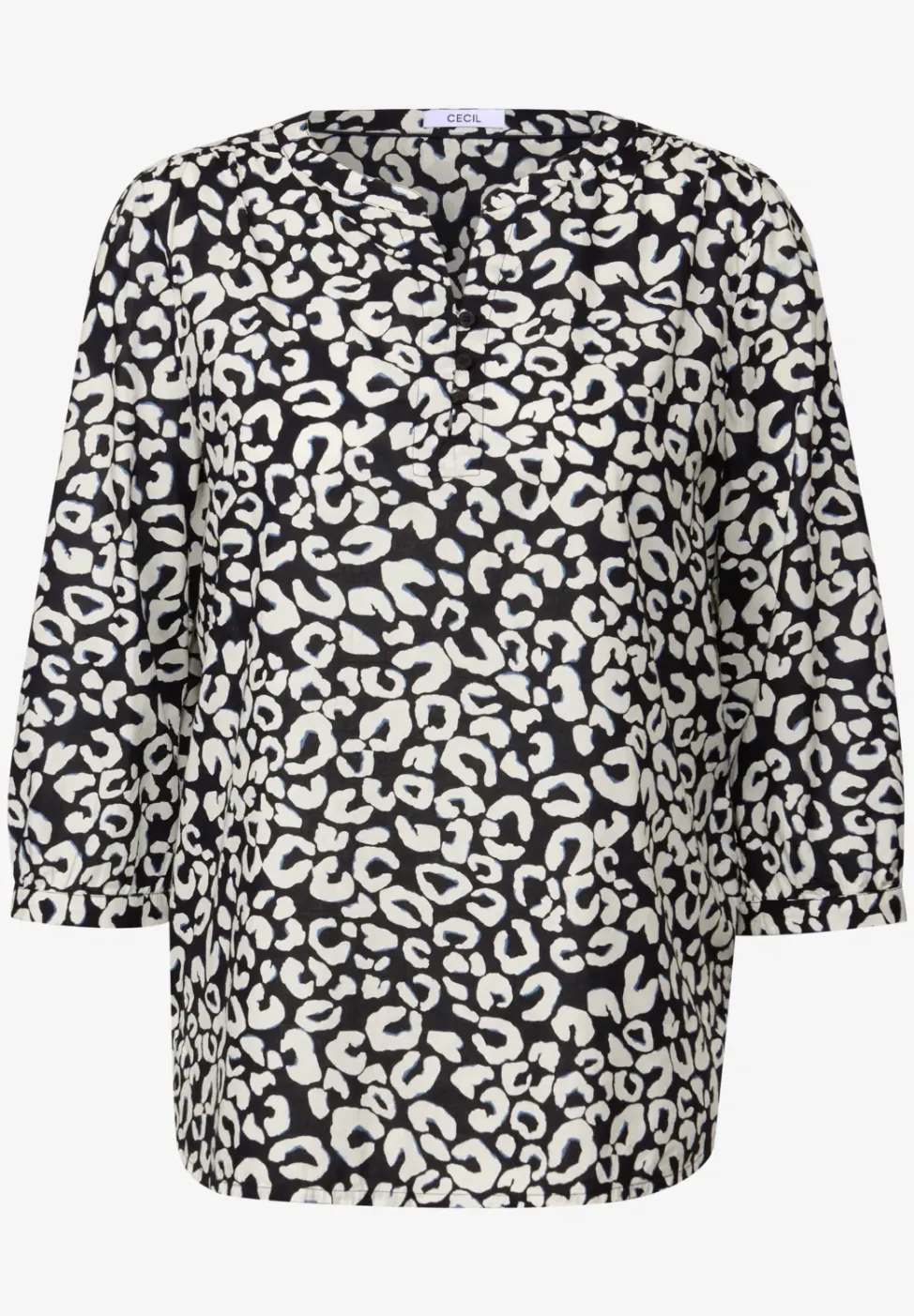 Gemusterte Baumwollbluse