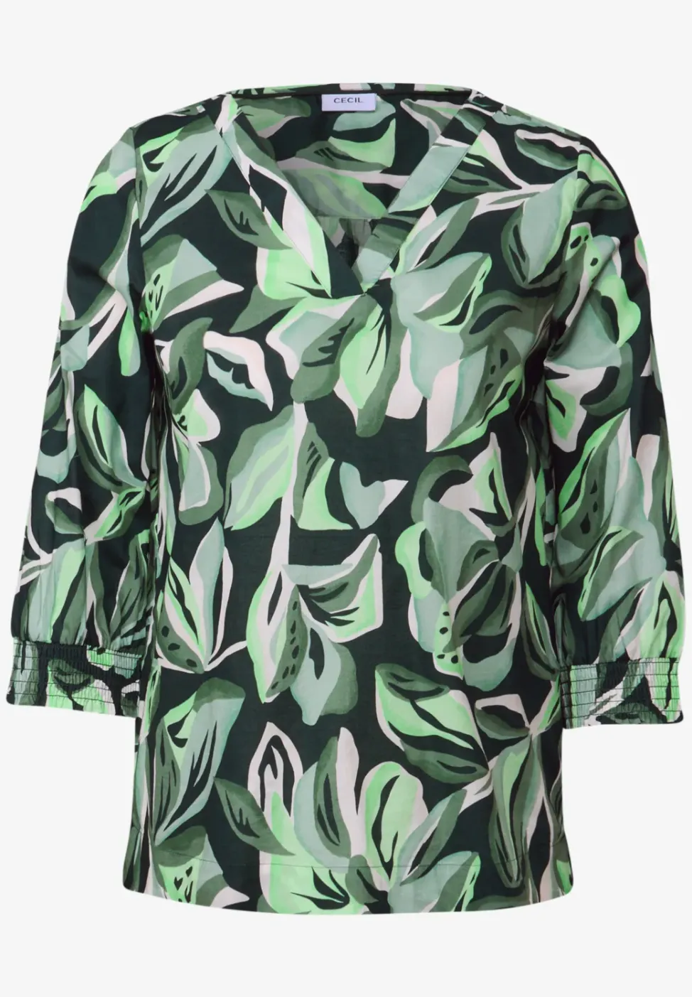 Gemusterte Baumwollbluse