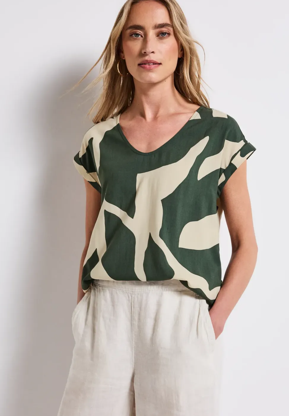 Gemusterte Bluse