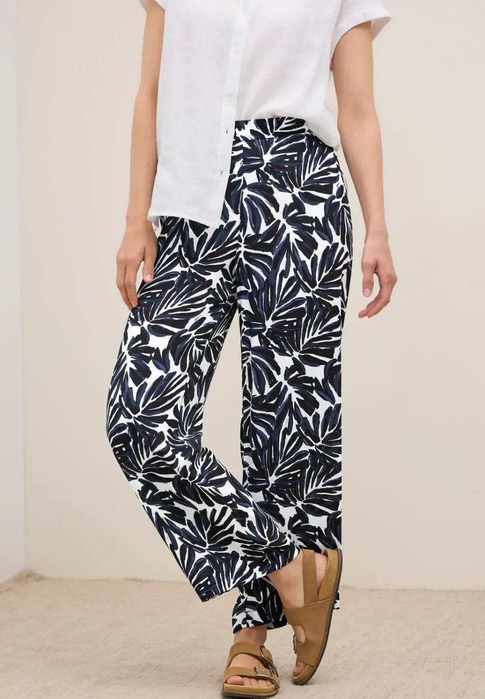 Gemusterte Crepe Hose