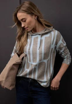 Gemusterter Hoodie Shirt