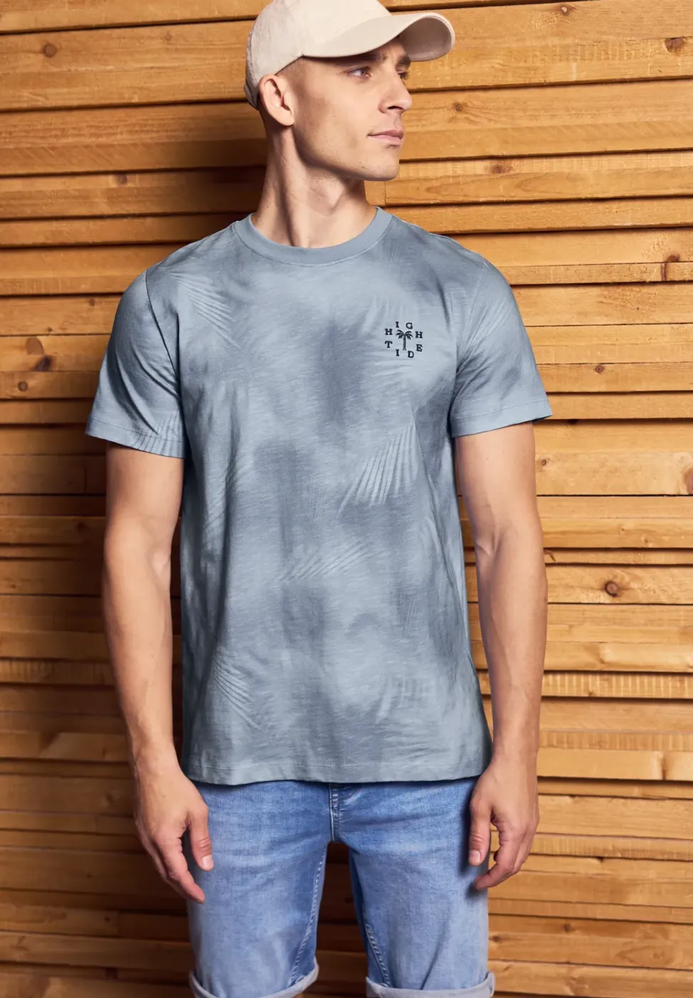 Gemustertes Crewneck T-Shirt