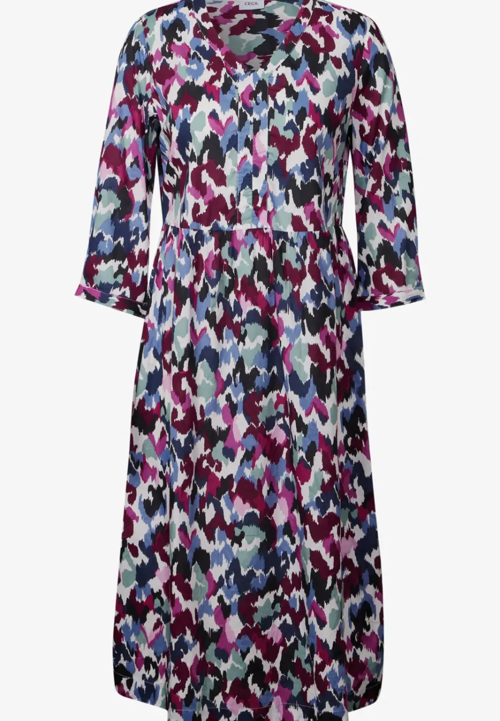 Gemustertes Midi-Kleid