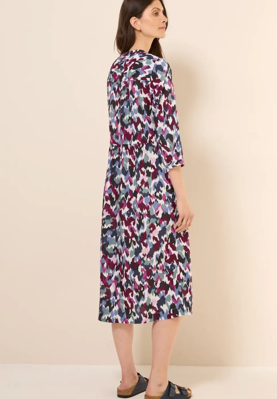 Gemustertes Midi-Kleid
