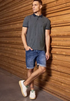 Gemustertes Piqué Poloshirt