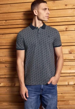 Gemustertes Piqué Poloshirt