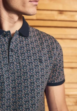 Gemustertes Piqué Poloshirt