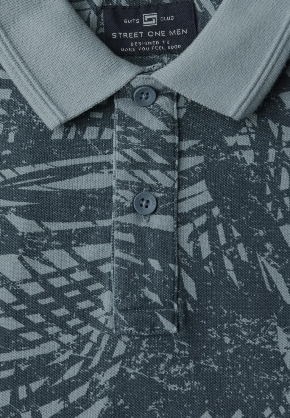 Gemustertes Piqué Poloshirt