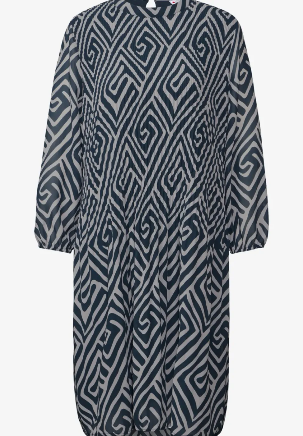Gemustertes Plissée-Kleid