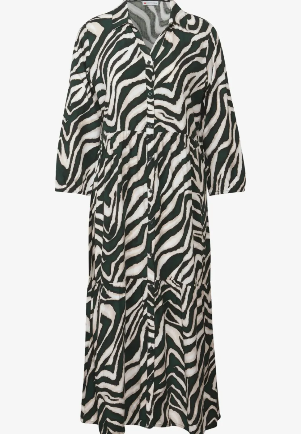 Gemustertes Volant-Kleid
