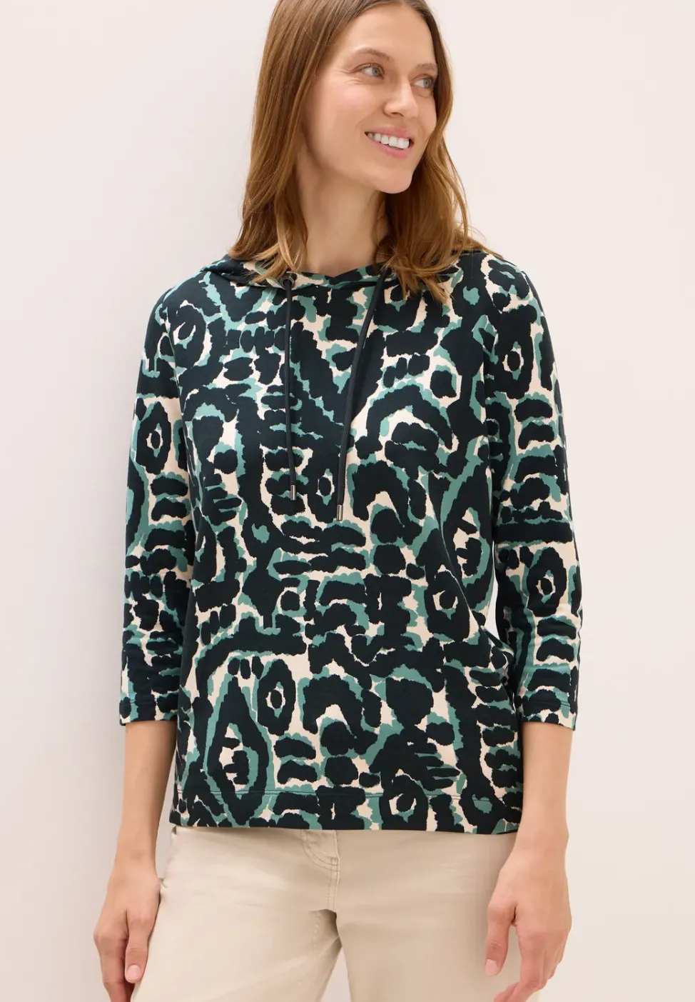 Gemustertes Hoodie Shirt