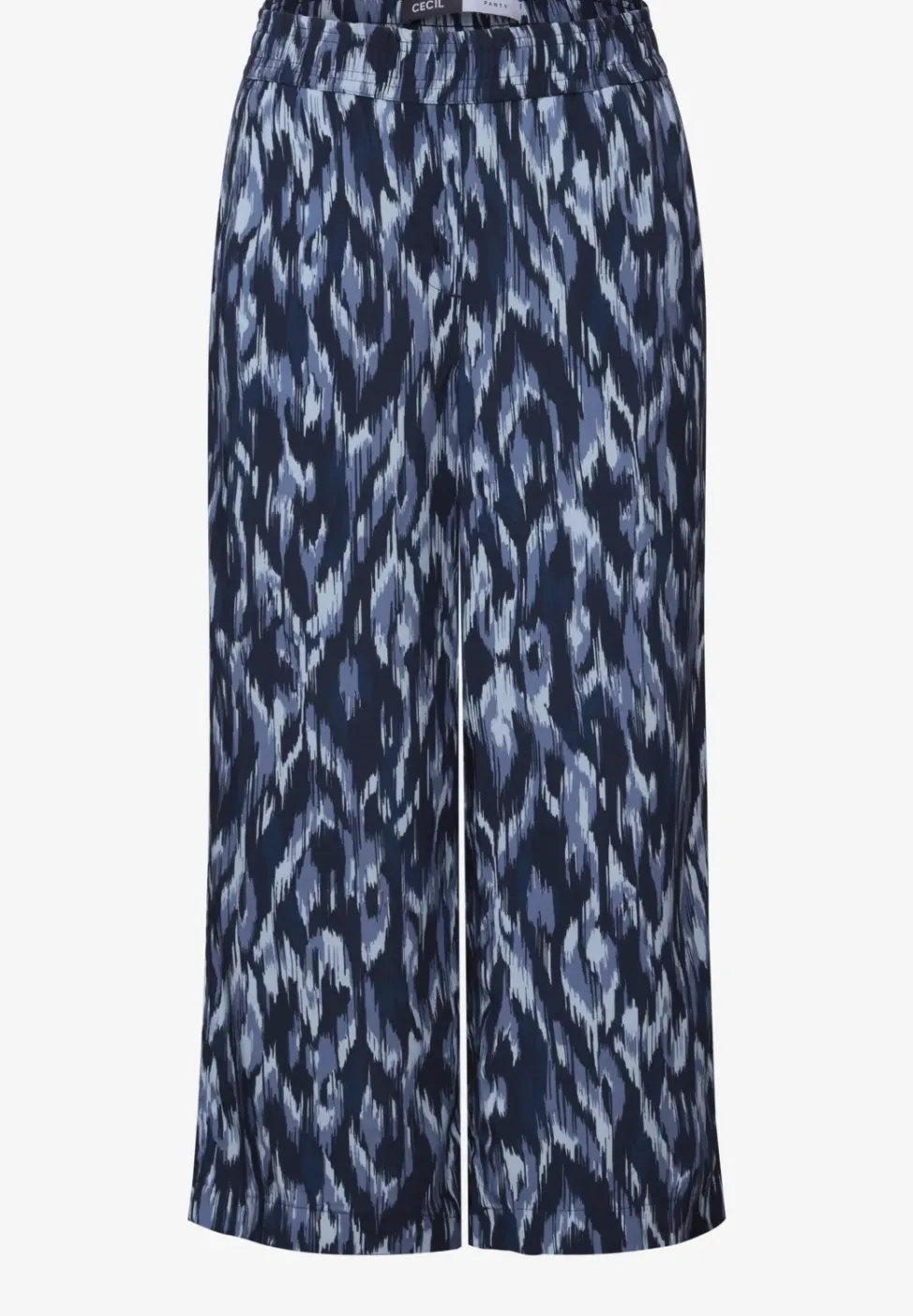 Gemusterte Wide Leg Hose