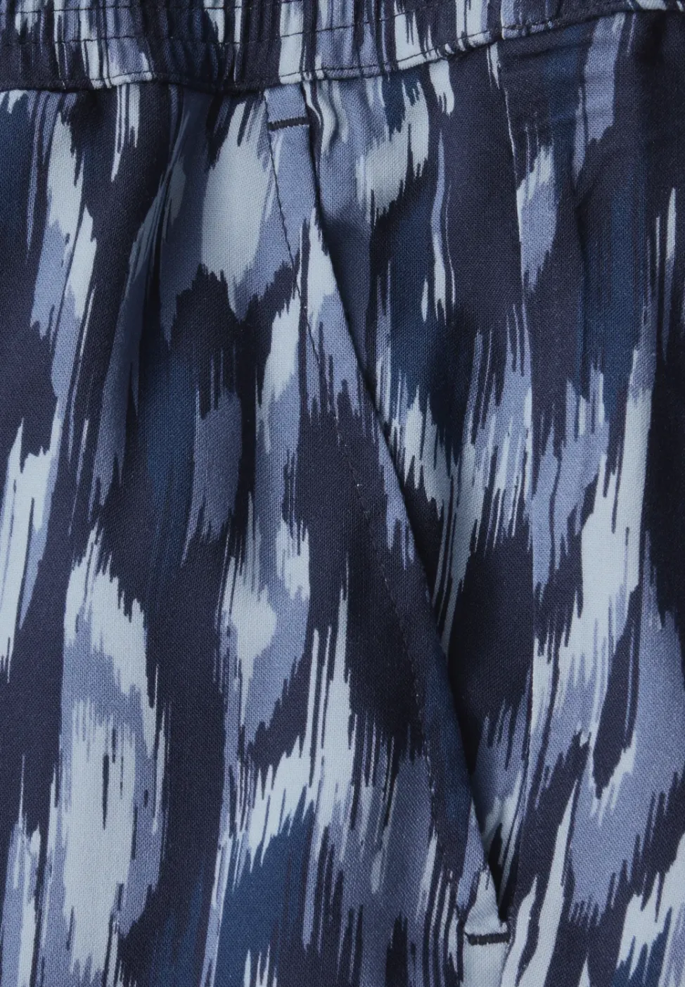 Gemusterte Wide Leg Hose