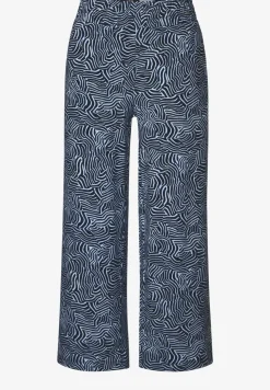 Gemusterte Wide Leg Hose