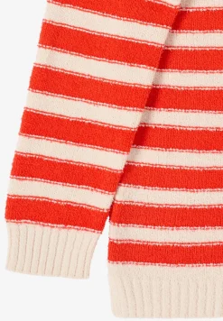 Gestreifter Bouclé Pullover