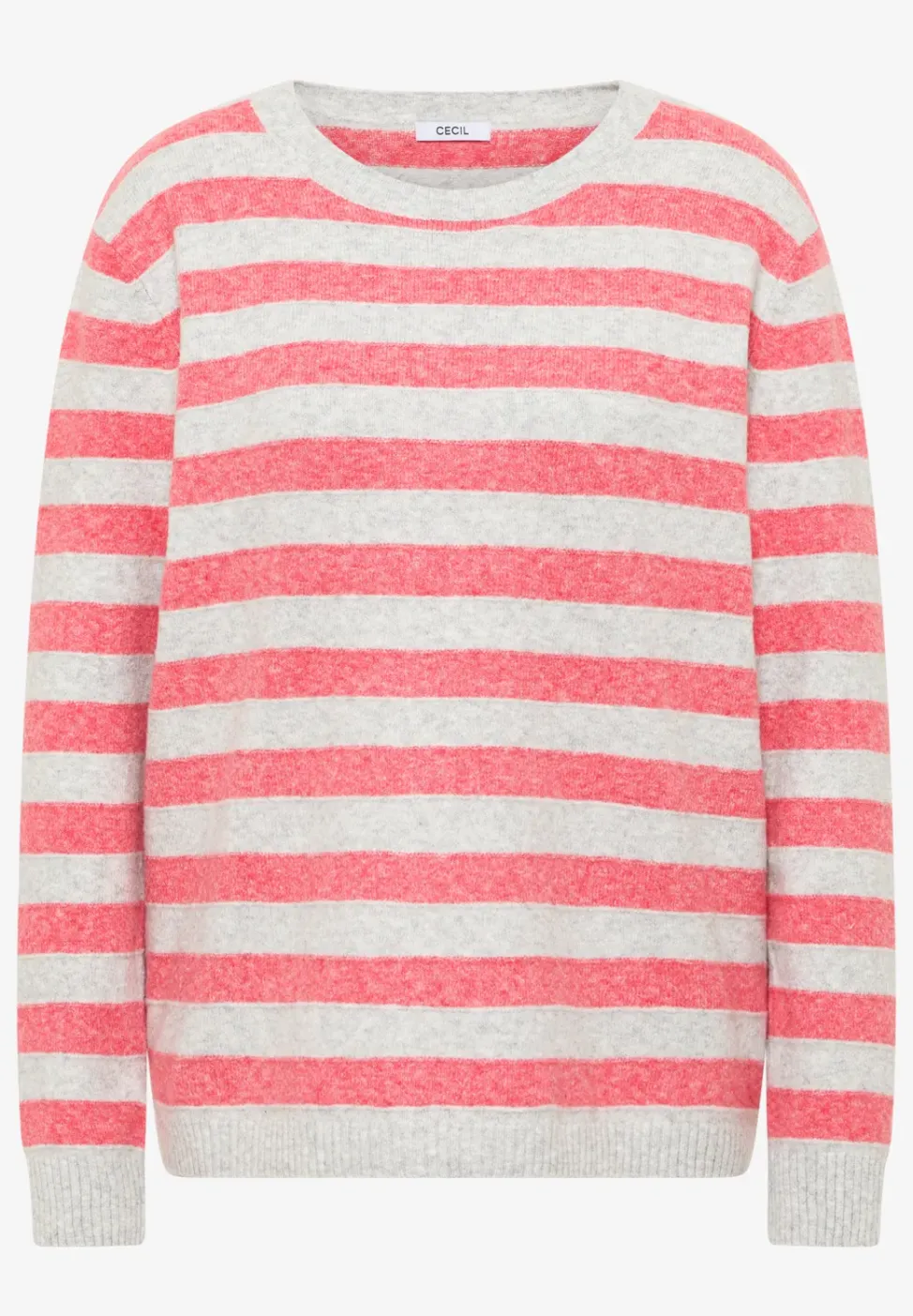 Gestreifter Melange Pullover