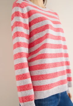 Gestreifter Melange Pullover