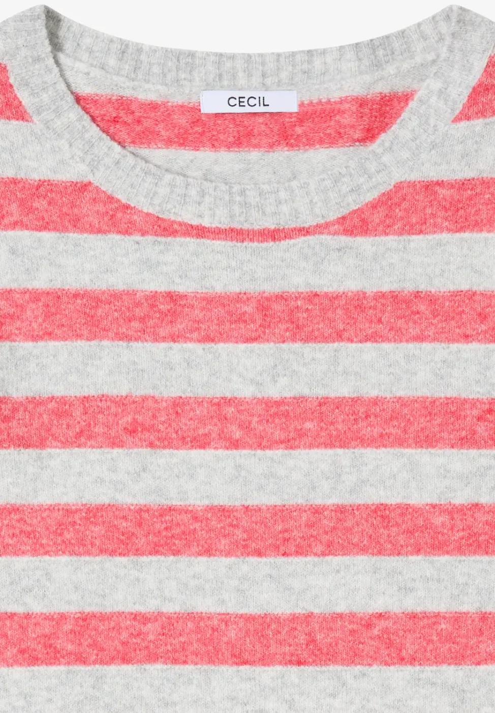 Gestreifter Melange Pullover