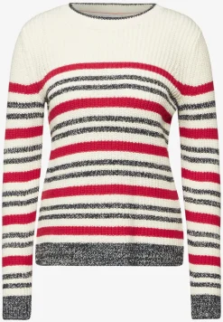 Gestreifter Mouliné Pullover