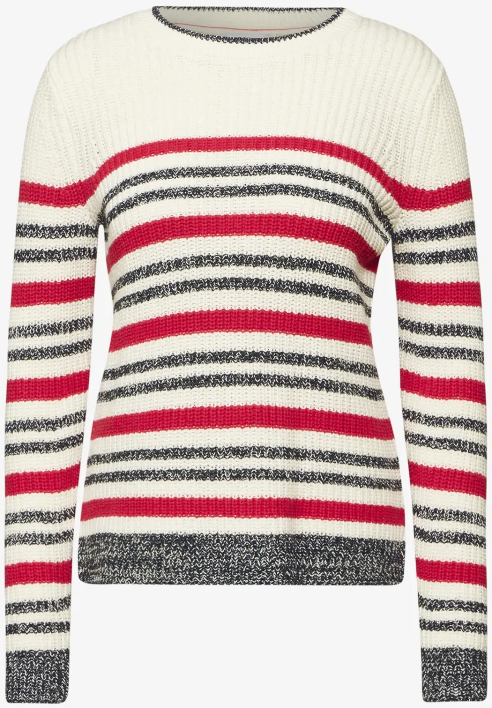 Gestreifter Mouliné Pullover