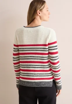 Gestreifter Mouliné Pullover