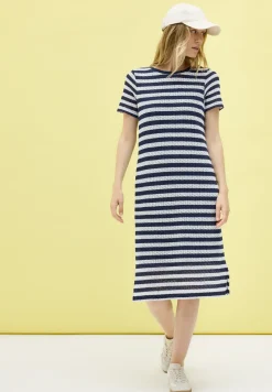 Gestreiftes Ajour-Kleid