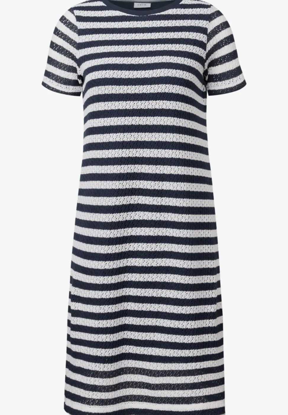 Gestreiftes Ajour-Kleid