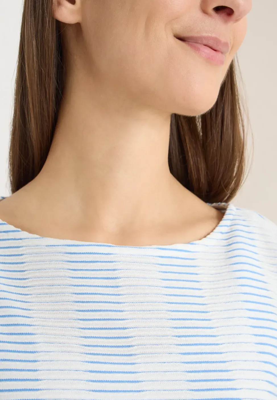 Gestreiftes Strukturshirt