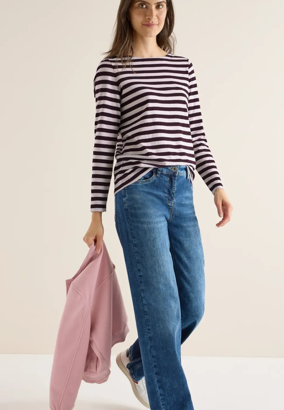 Gestreiftes Basic Shirt
