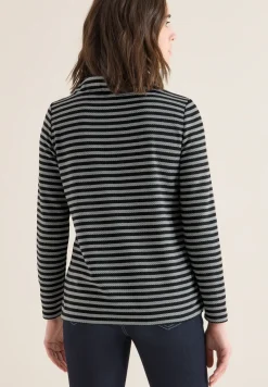 Gestreiftes Funnelneck Shirt